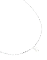 Waterproof Stainless Steel Mini Bubble Letter X Necklace