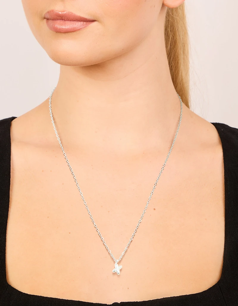 Collier mini Bulle en acier inoxydable imperméable en forme de lettre X