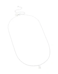 Waterproof Stainless Steel Mini Bubble Letter X Necklace