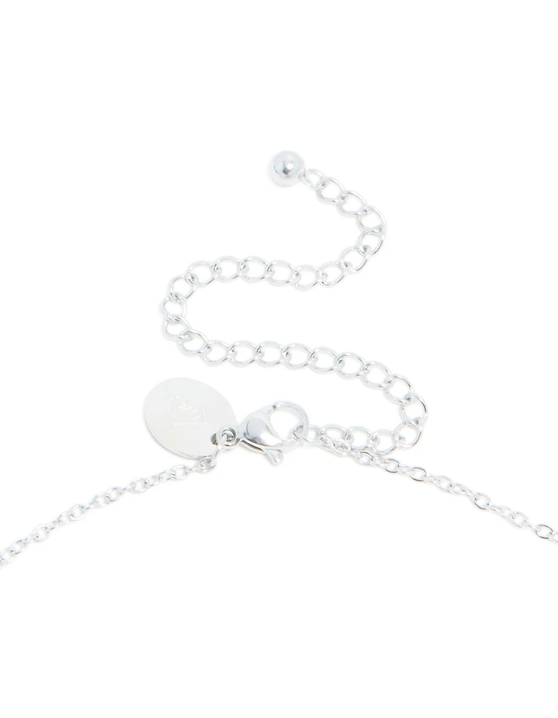 Waterproof Stainless Steel Mini Bubble Letter X Necklace
