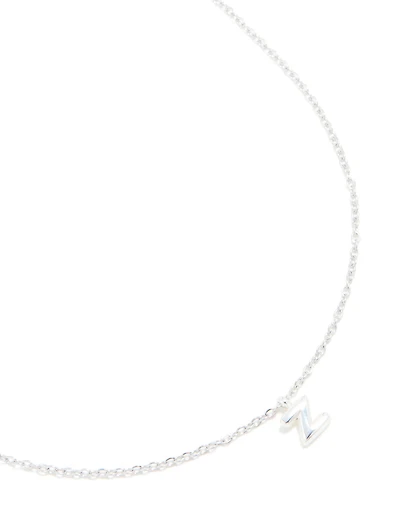 Collier mini bulle en acier inoxydable imperméable avec la lettre Z