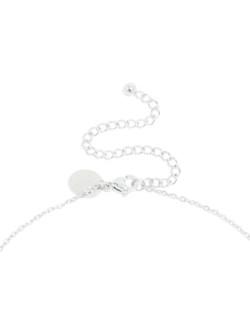 Waterproof Stainless Steel Mini Bubble Letter M Necklace
