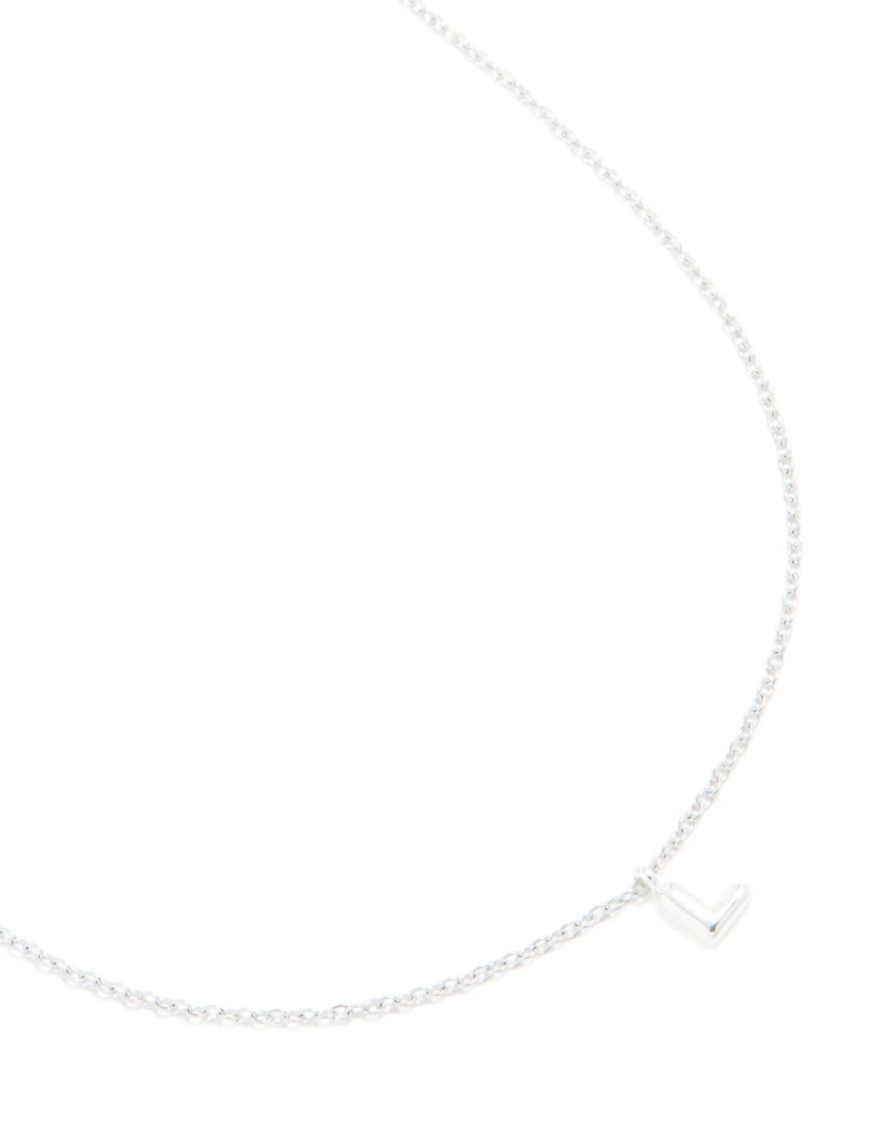 Collier mini bulles en acier inoxydable imperméable en forme de lettre L