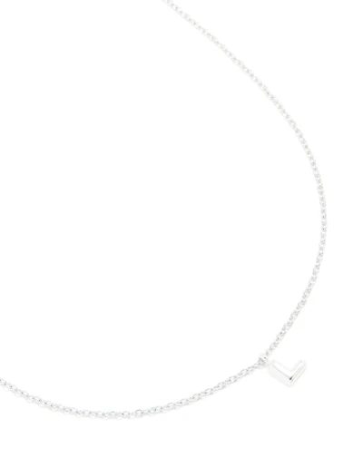 Collier mini bulles en acier inoxydable imperméable en forme de lettre L
