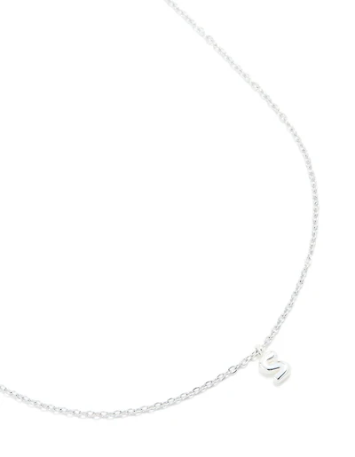 Waterproof Stainless Steel Mini Bubble Letter S Necklace