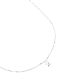 Waterproof Stainless Steel Mini Bubble Letter S Necklace