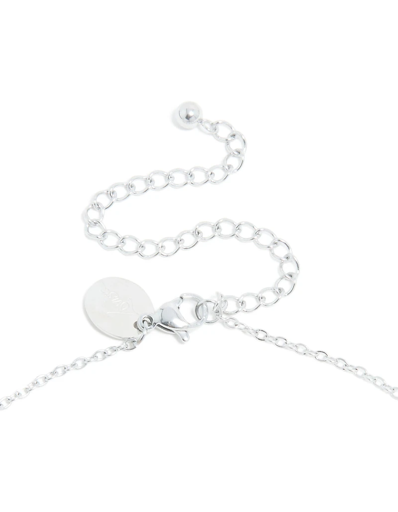 Waterproof Stainless Steel Mini Bubble Letter S Necklace