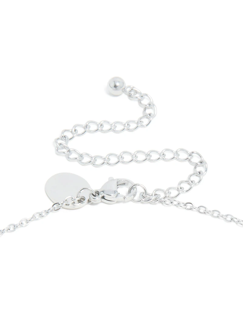 Waterproof Stainless Steel Mini Bubble Letter K Necklace