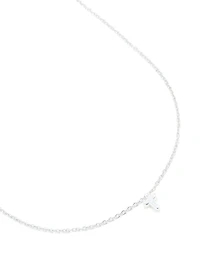 Collier mini Bulle en acier inoxydable imperméable avec la lettre T