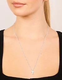Collier mini Bulle en acier inoxydable imperméable avec la lettre T