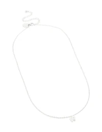 Waterproof Stainless Steel Mini Bubble Letter W Necklace