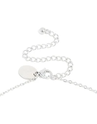 Waterproof Stainless Steel Mini Bubble Letter W Necklace