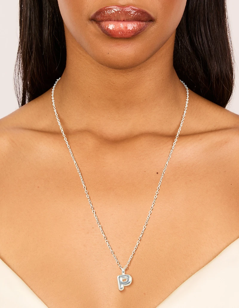 Mini collier imperméable en acier inoxydable en forme de lettre P