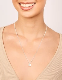 Collier mini bulle en acier inoxydable imperméable avec la lettre R