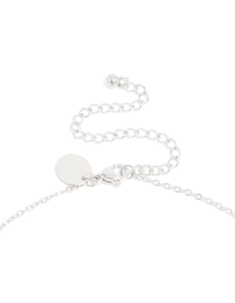 Waterproof Stainless Steel Mini Bubble Letter Q Necklace