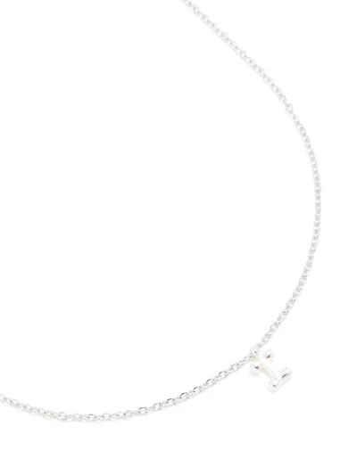 Collier mini bulle en acier inoxydable imperméable lettre I
