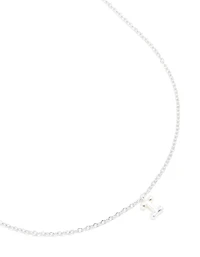 Collier mini bulle en acier inoxydable imperméable lettre I