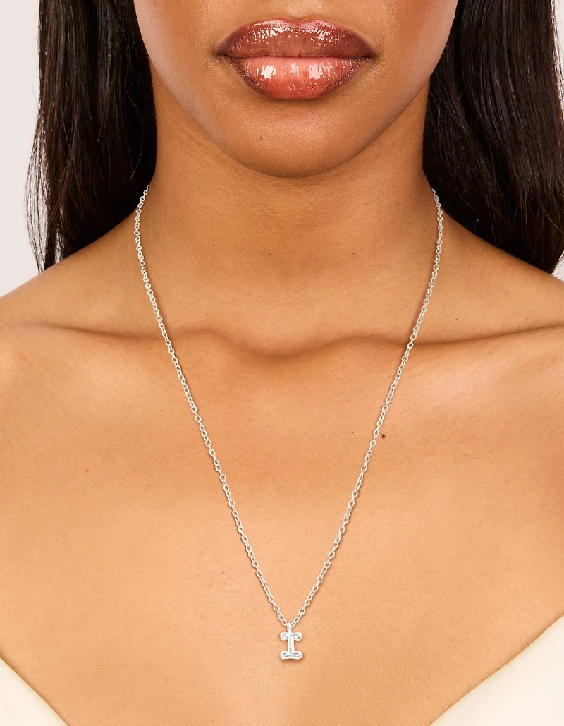 Collier mini bulle en acier inoxydable imperméable lettre I