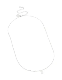 Collier mini bulle en acier inoxydable imperméable lettre I