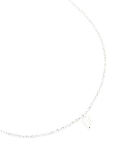 Waterproof Stainless Steel Mini Bubble Letter F Necklace