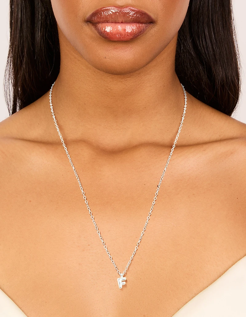 Collier mini bulles en acier inoxydable imperméable en forme de lettre F