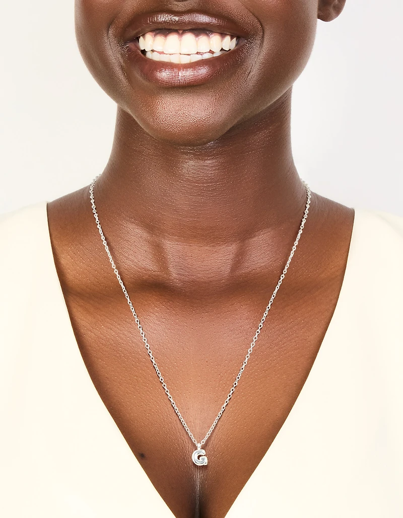 Mini collier imperméable en acier inoxydable en forme de lettre G