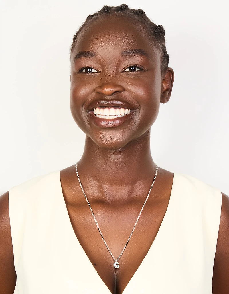 Mini collier imperméable en acier inoxydable en forme de lettre G