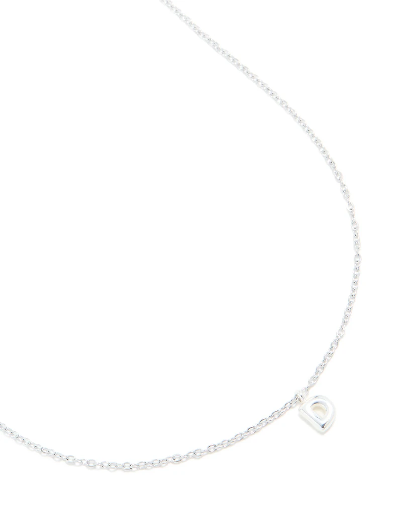 Waterproof Stainless Steel Mini Bubble Letter D Necklace