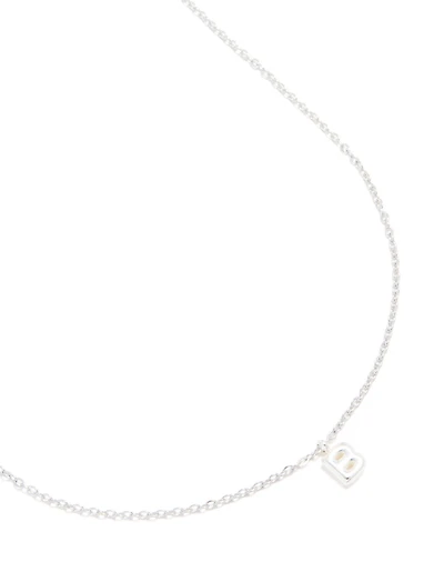Collier mini bulle en acier inoxydable imperméable avec la lettre B