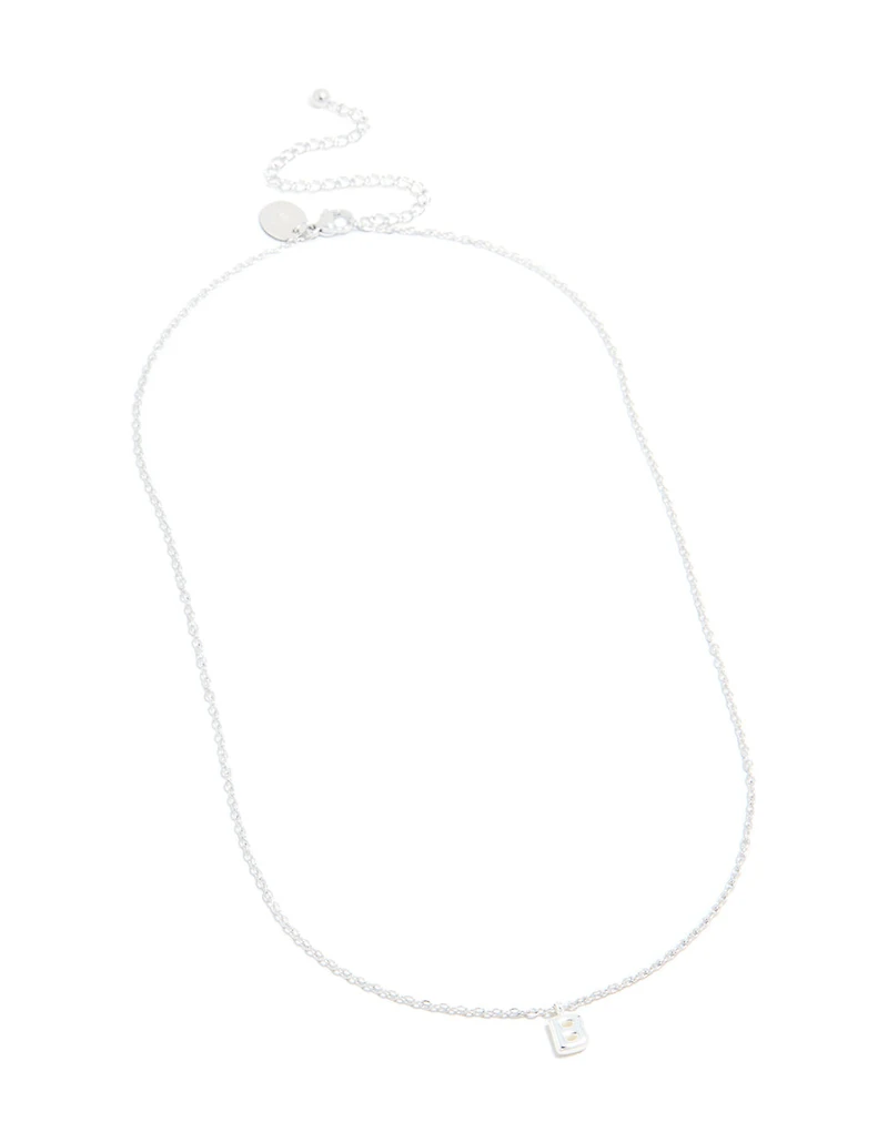 Collier mini bulle en acier inoxydable imperméable avec la lettre B