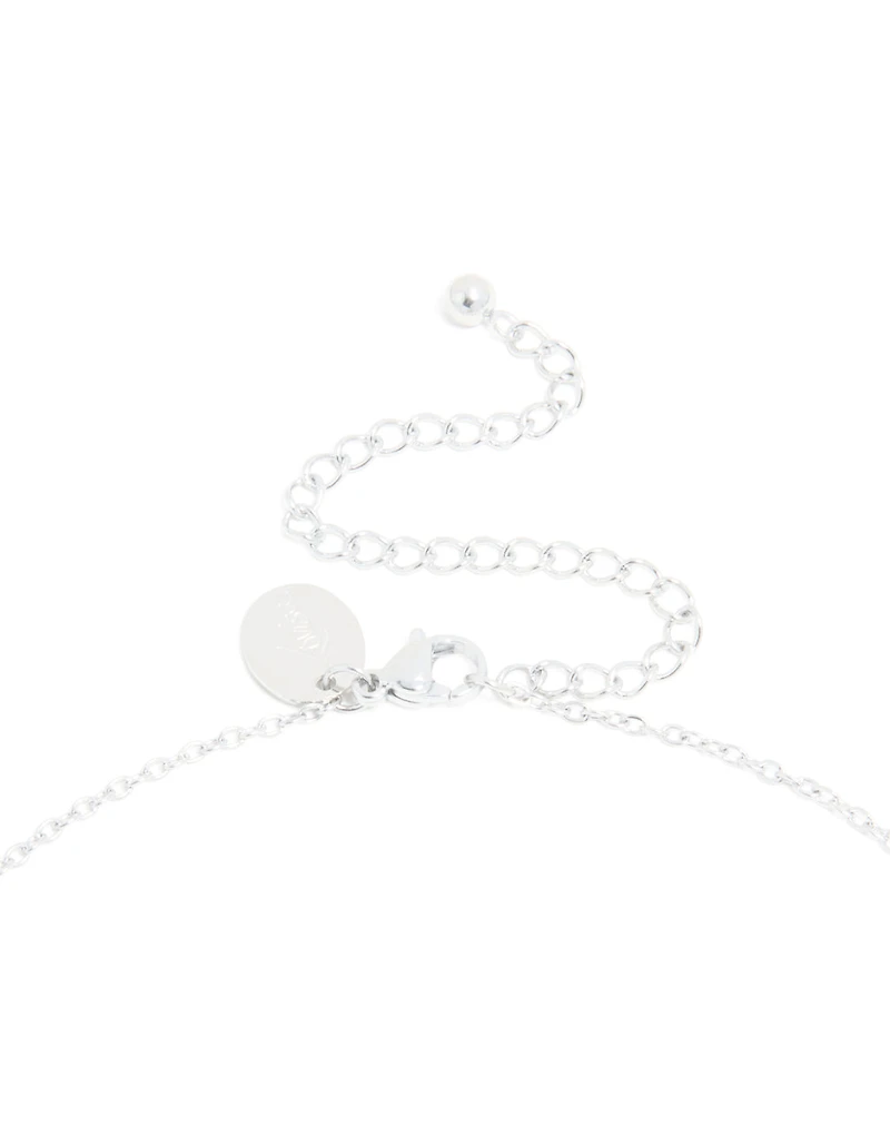 Collier mini bulle en acier inoxydable imperméable avec la lettre B