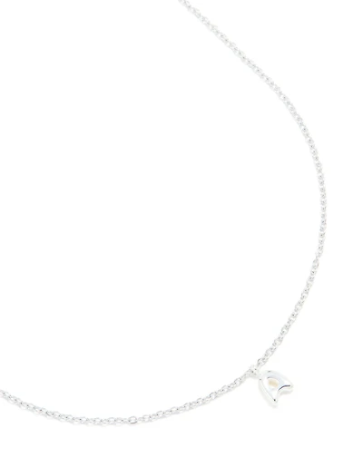 Waterproof Stainless Steel Mini Bubble Letter A Necklace