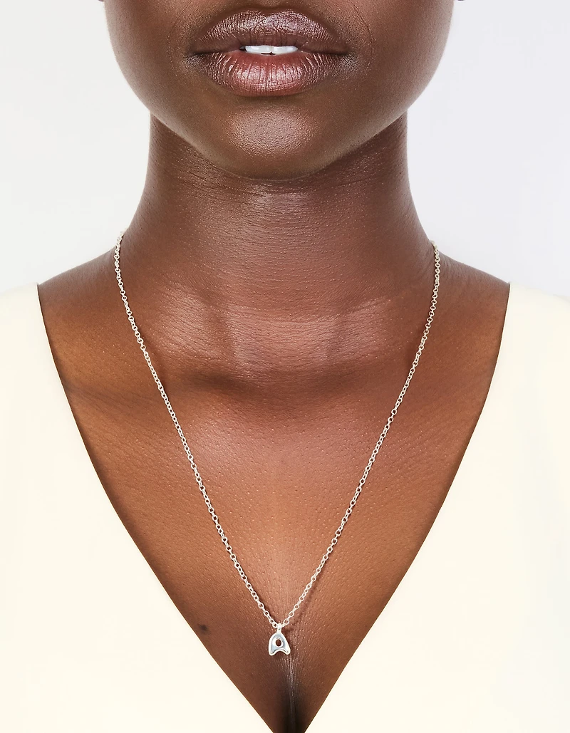 Collier mini bulle en acier inoxydable imperméable Letter A