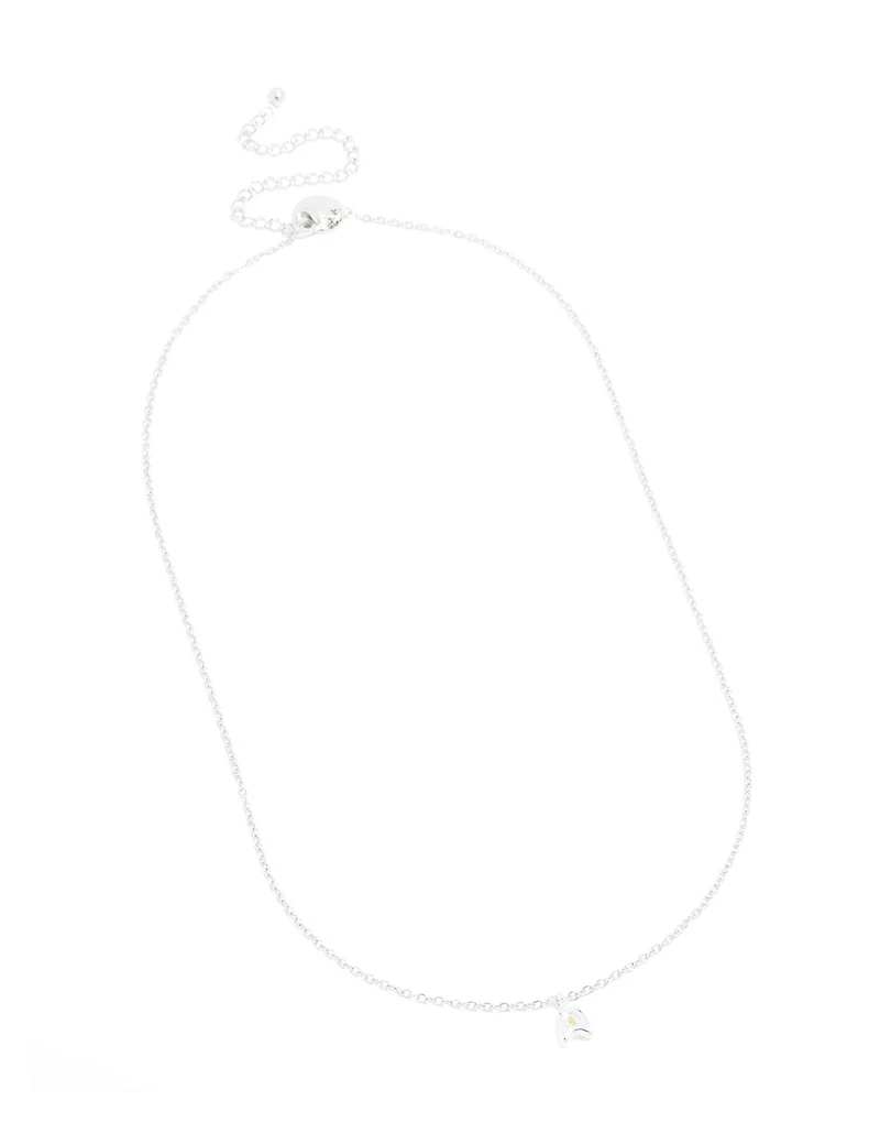 Waterproof Stainless Steel Mini Bubble Letter A Necklace