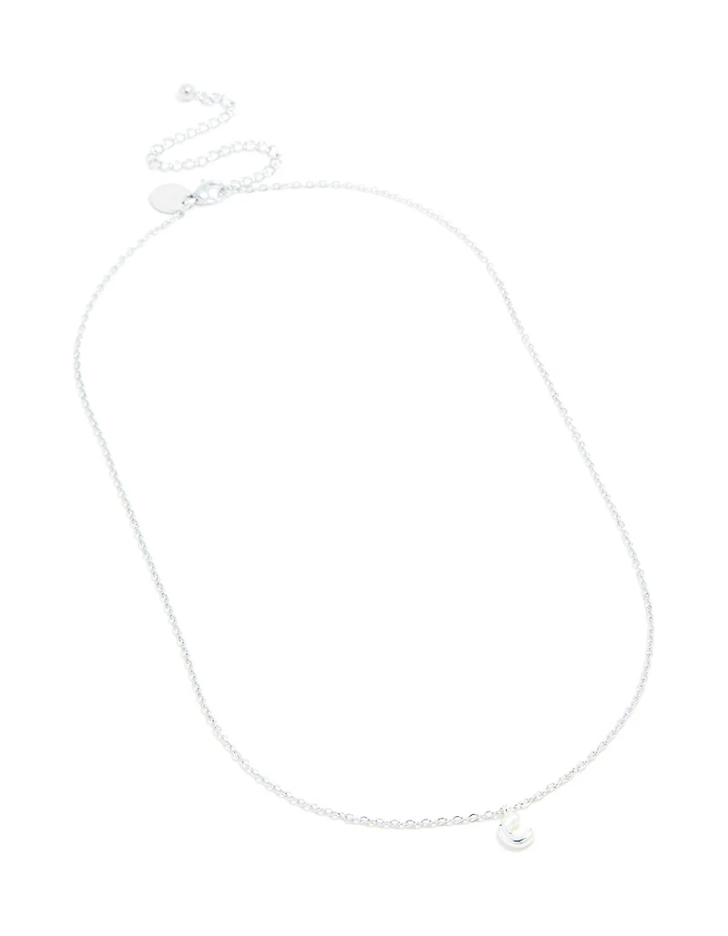 Mini collier imperméable en acier inoxydable en forme de bulle lettre C