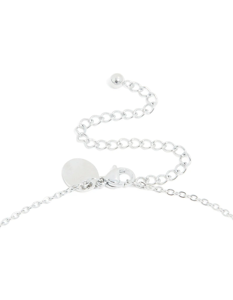 Collier mini bulle en acier inoxydable imperméable en forme de lettre J