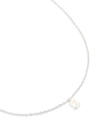 Waterproof Stainless Steel Mini Bubble Letter E Necklace