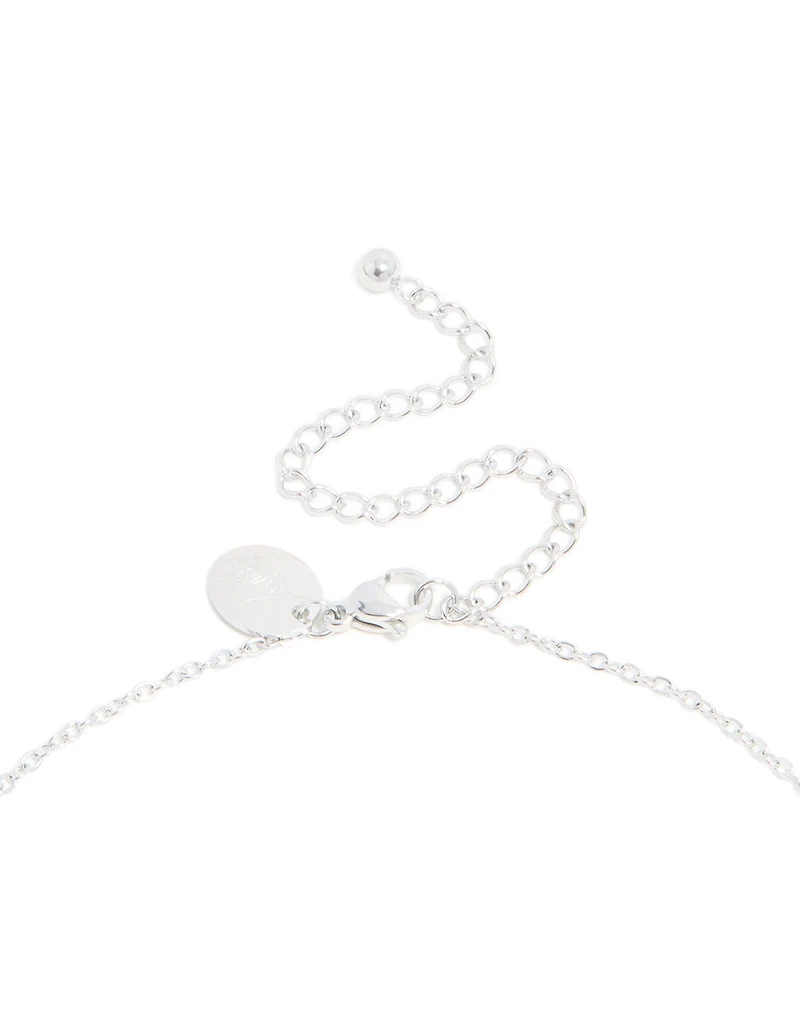 Waterproof Stainless Steel Mini Bubble Letter E Necklace