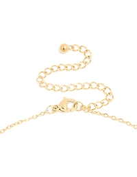 Waterproof Gold Plated Stainless Steel Mini Bubble Letter X Necklace