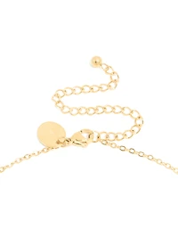 Collier mini bulle en acier inoxydable plaqué or imperméable en forme de lettre I