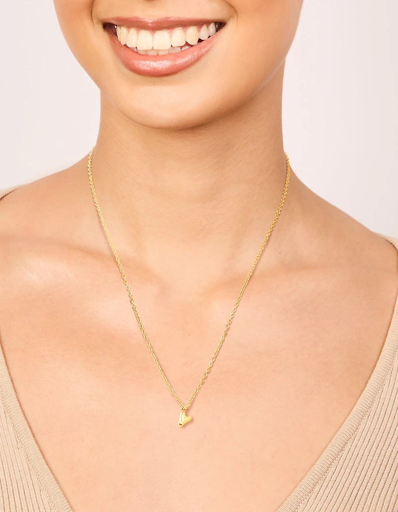 Mini collier en forme de lettre Y en acier inoxydable plaqué or imperméable