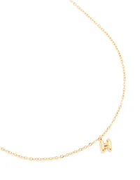 Collier mini bulle en acier inoxydable plaqué or et imperméable