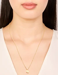 Collier mini bulle en acier inoxydable plaqué or imperméable