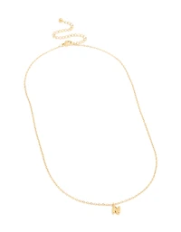 Waterproof Gold Plated Stainless Steel Mini Bubble Letter N Necklace