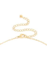 Waterproof Gold Plated Stainless Steel Mini Bubble Letter N Necklace