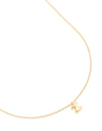 Waterproof Gold Plated Gold Plated Stainless Steel Mini Bubble Letter Z Necklace