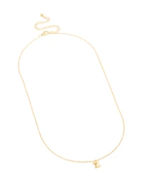 Waterproof Gold Plated Gold Plated Stainless Steel Mini Bubble Letter Z Necklace