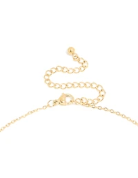 Waterproof Gold Plated Gold Plated Stainless Steel Mini Bubble Letter Z Necklace