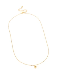 Waterproof Gold Plated Stainless Steel Mini Bubble Letter O Necklace