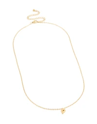 Waterproof Gold Plated Stainless Steel Mini Bubble Letter P Necklace